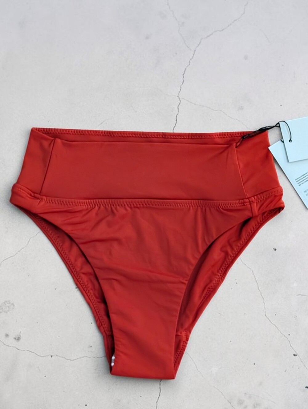 Nwt! Knix High Cut High Rise Bikini Swim Bottom, Lava